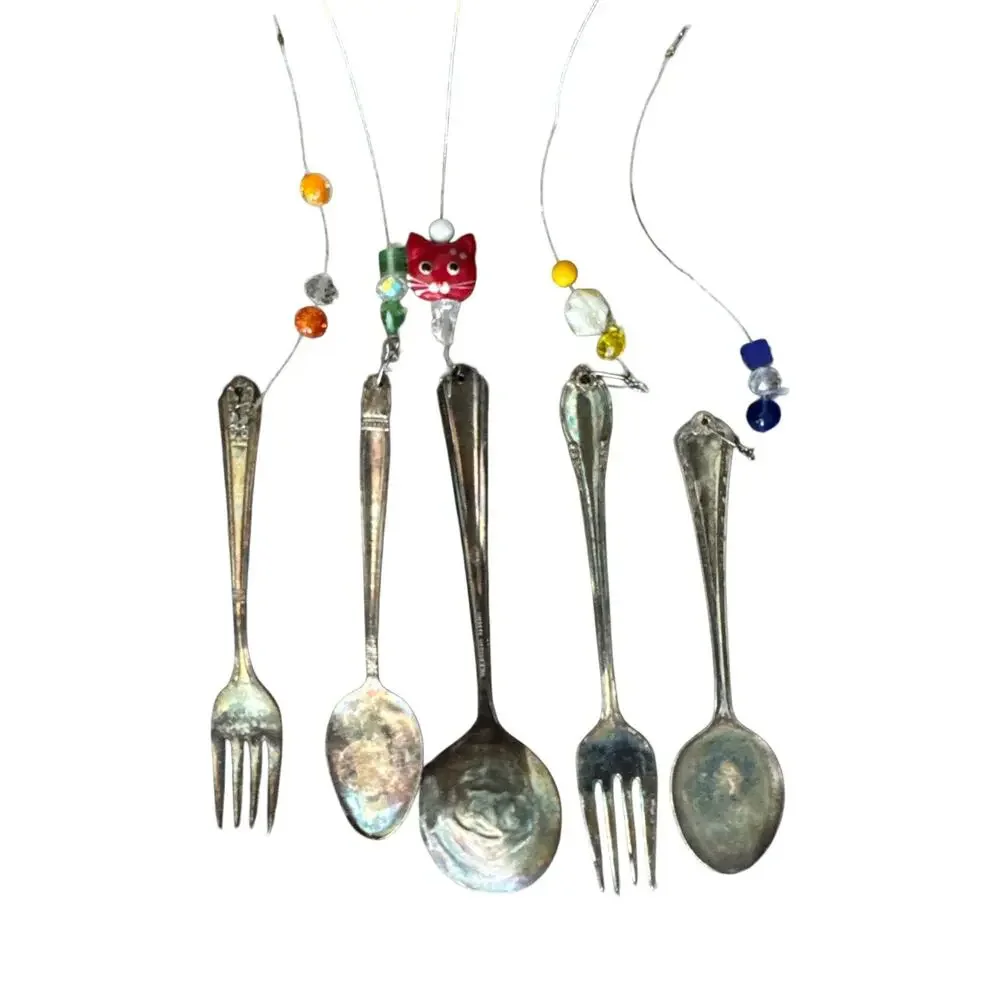 Vintage Cast Iron Reclaimed Relics Recycled Utensils Windchime
